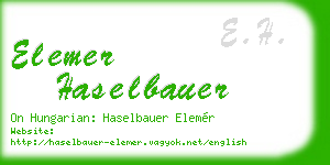 elemer haselbauer business card